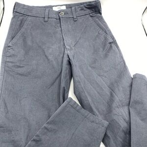M&S Pants Chino straight leg modern slim fit trousers Career Casual 28/29 Blue